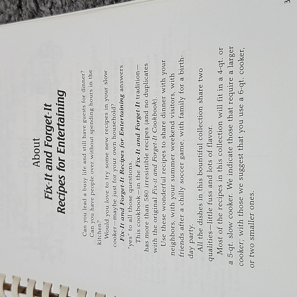 FIX-IT & FORGET-IT RECIPES FOR ENTERTAINING- HOLIDAYS- YEAR ROUND  COOKING BOOK - Picture 5 of 12